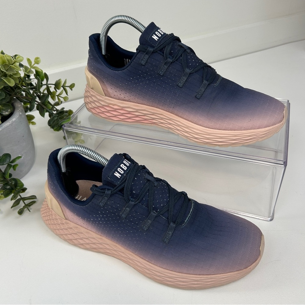 Nobull Allday Ripstop Womens Size 9.5 Running Shoes Atlantic Dusty Rose Gradient